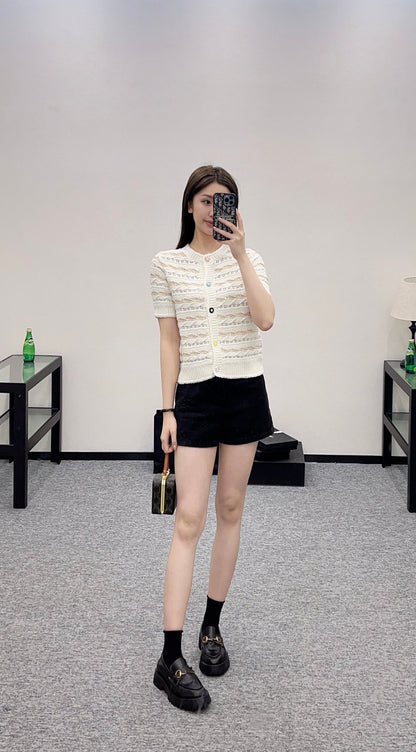 C*♥New Arrival Knitted short-sleeved cardigan