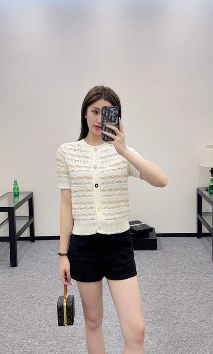 C*♥New Arrival Knitted short-sleeved cardigan