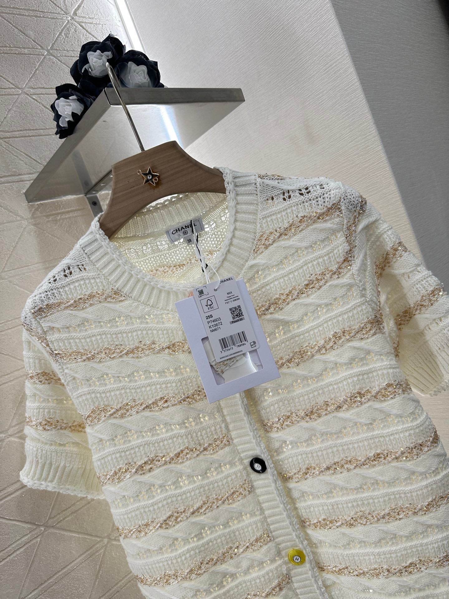 C*♥New Arrival Knitted short-sleeved cardigan