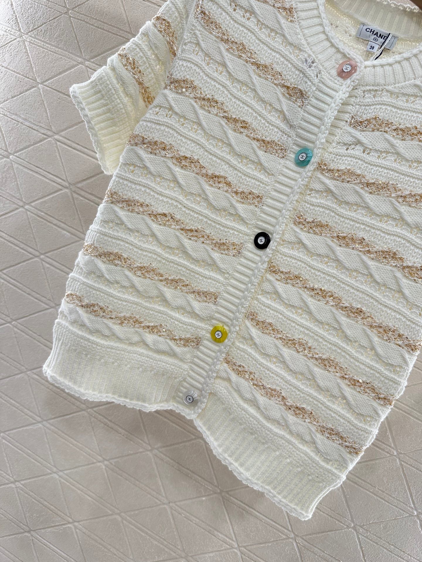 C*♥New Arrival Knitted short-sleeved cardigan