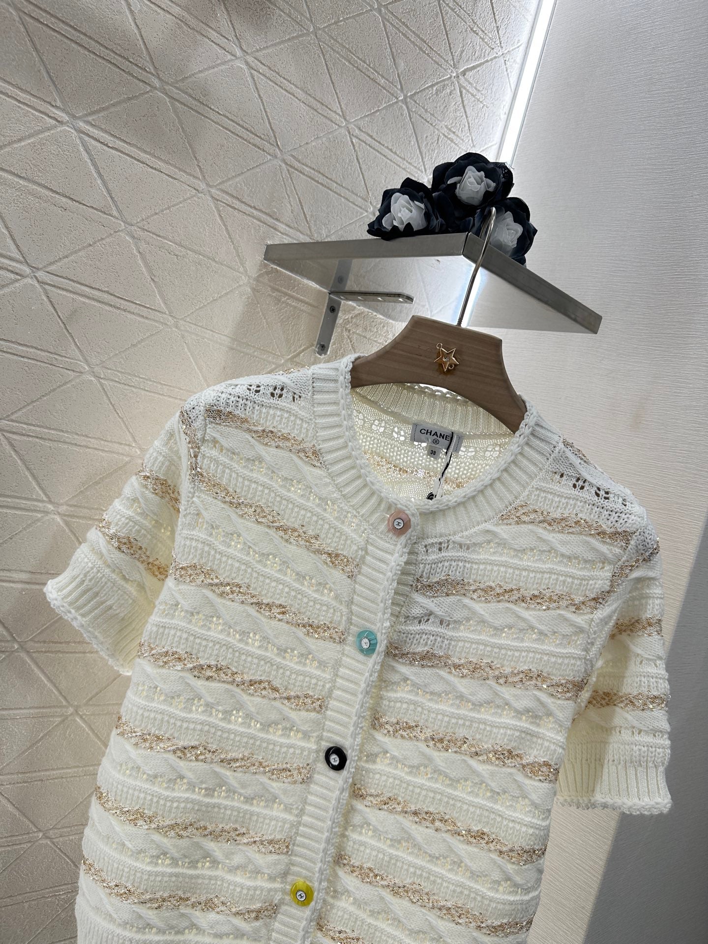C*♥New Arrival Knitted short-sleeved cardigan