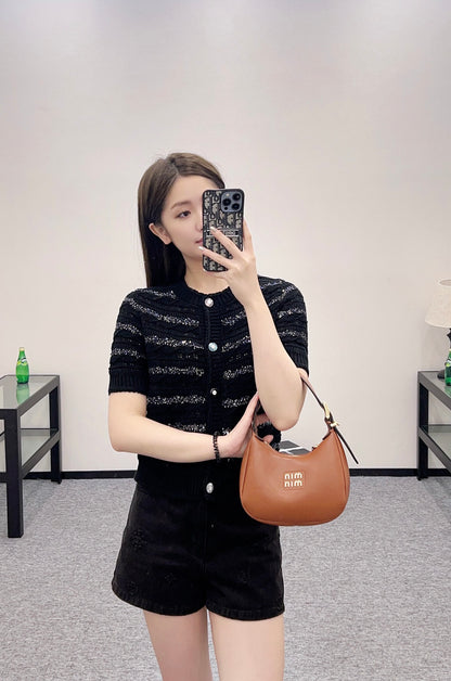 C*♥New Arrival Knitted short-sleeved cardigan