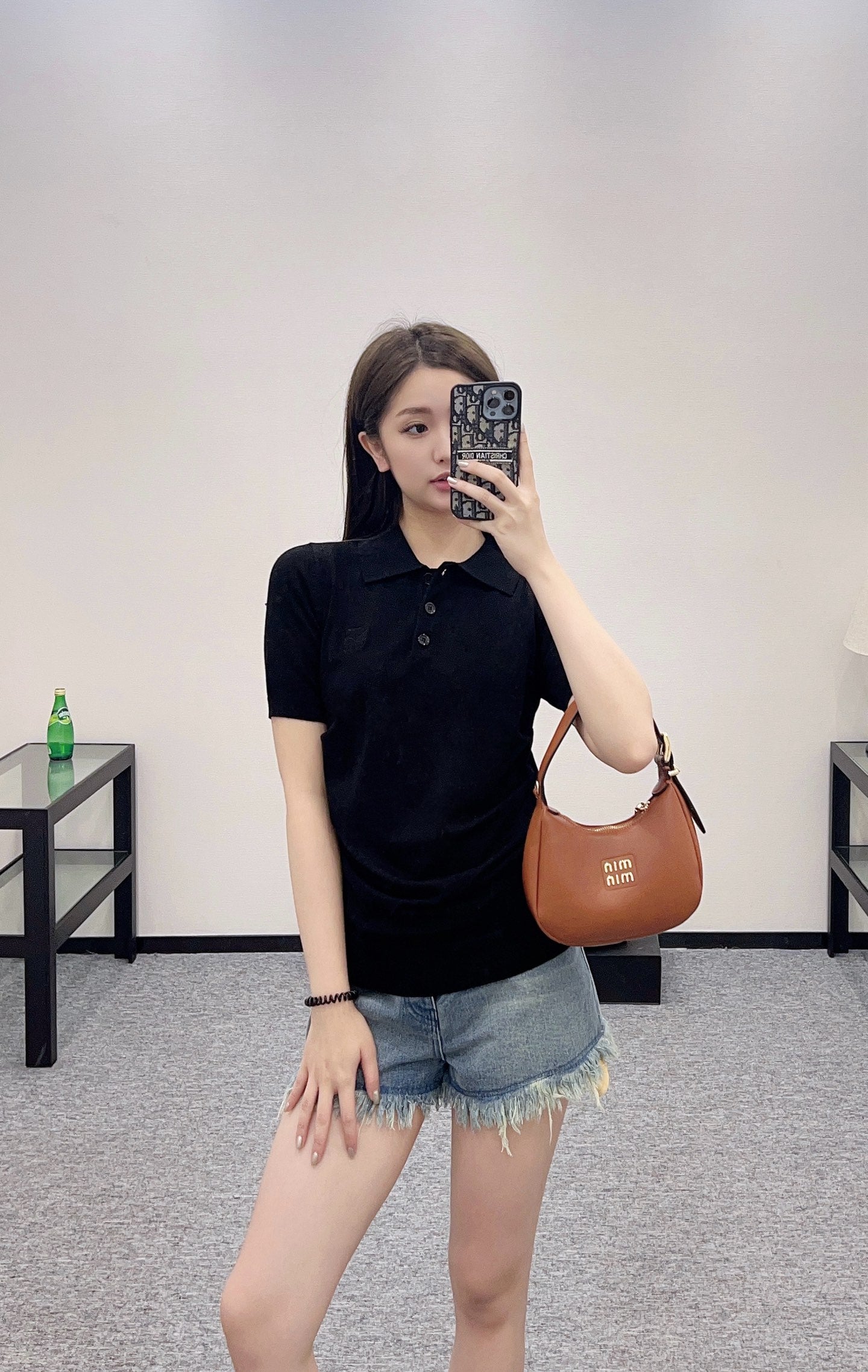 L*♥New arrival Knitted short sleeves
