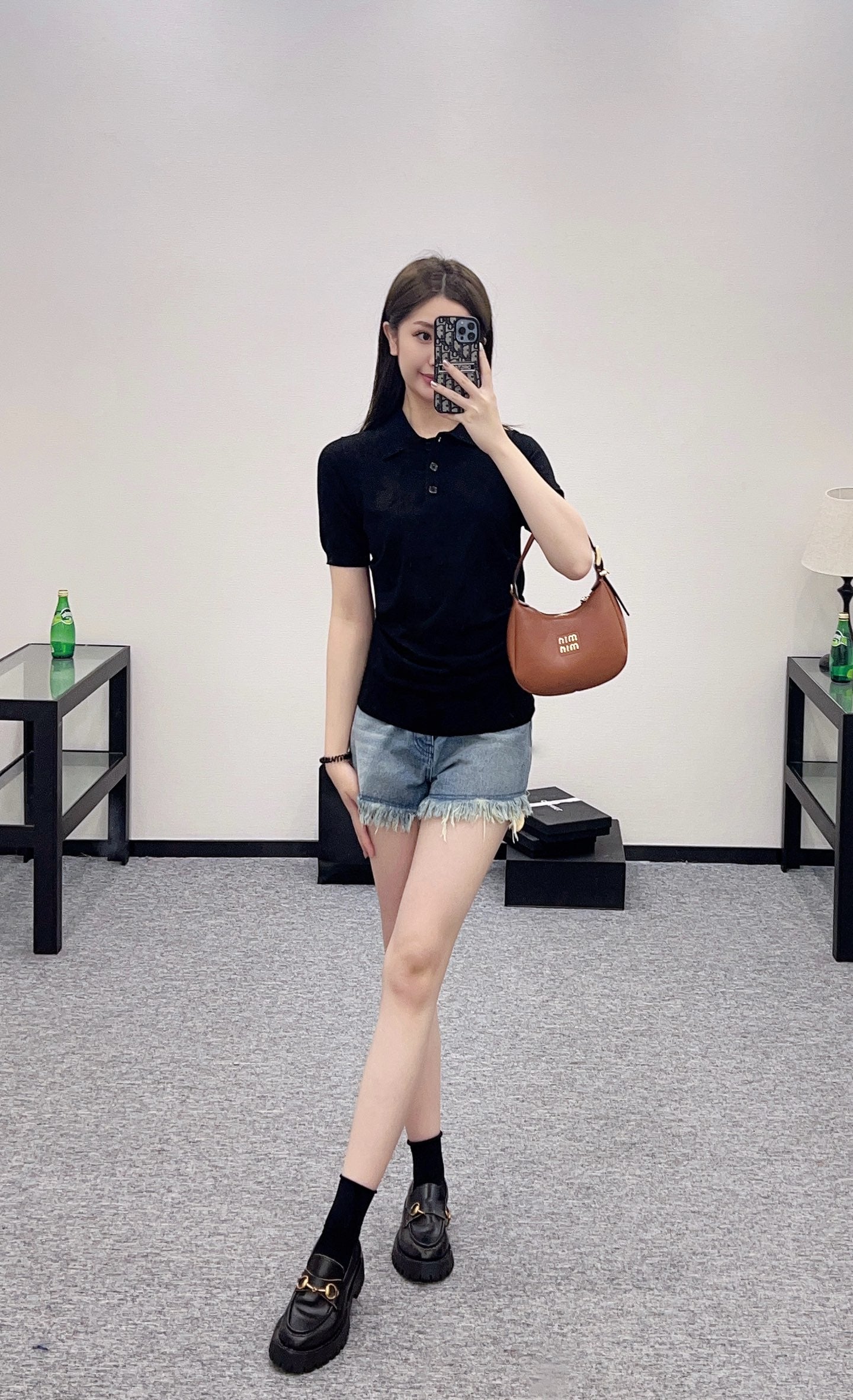 L*♥New arrival Knitted short sleeves