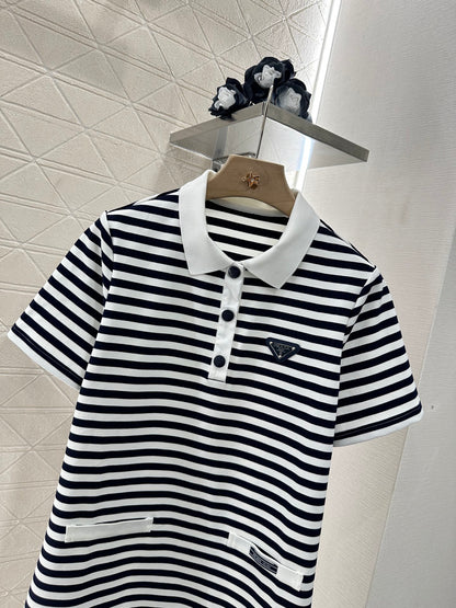 P*♥2025 new products Striped dress