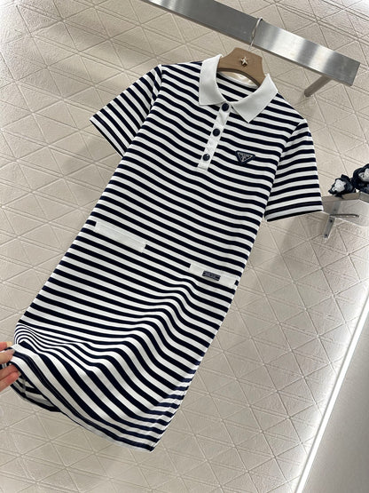P*♥2025 new products Striped dress