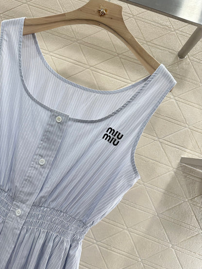 Mi*mi*♥2025 new product Striped vest dress