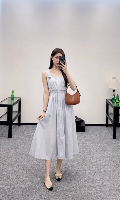 Mi*mi*♥2025 new product Striped vest dress