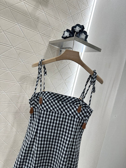 Mi*mu*♥2025 new products Plaid dress