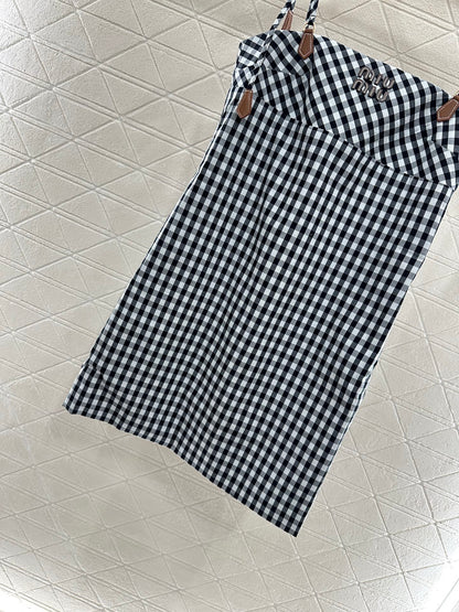 Mi*mu*♥2025 new products Plaid dress