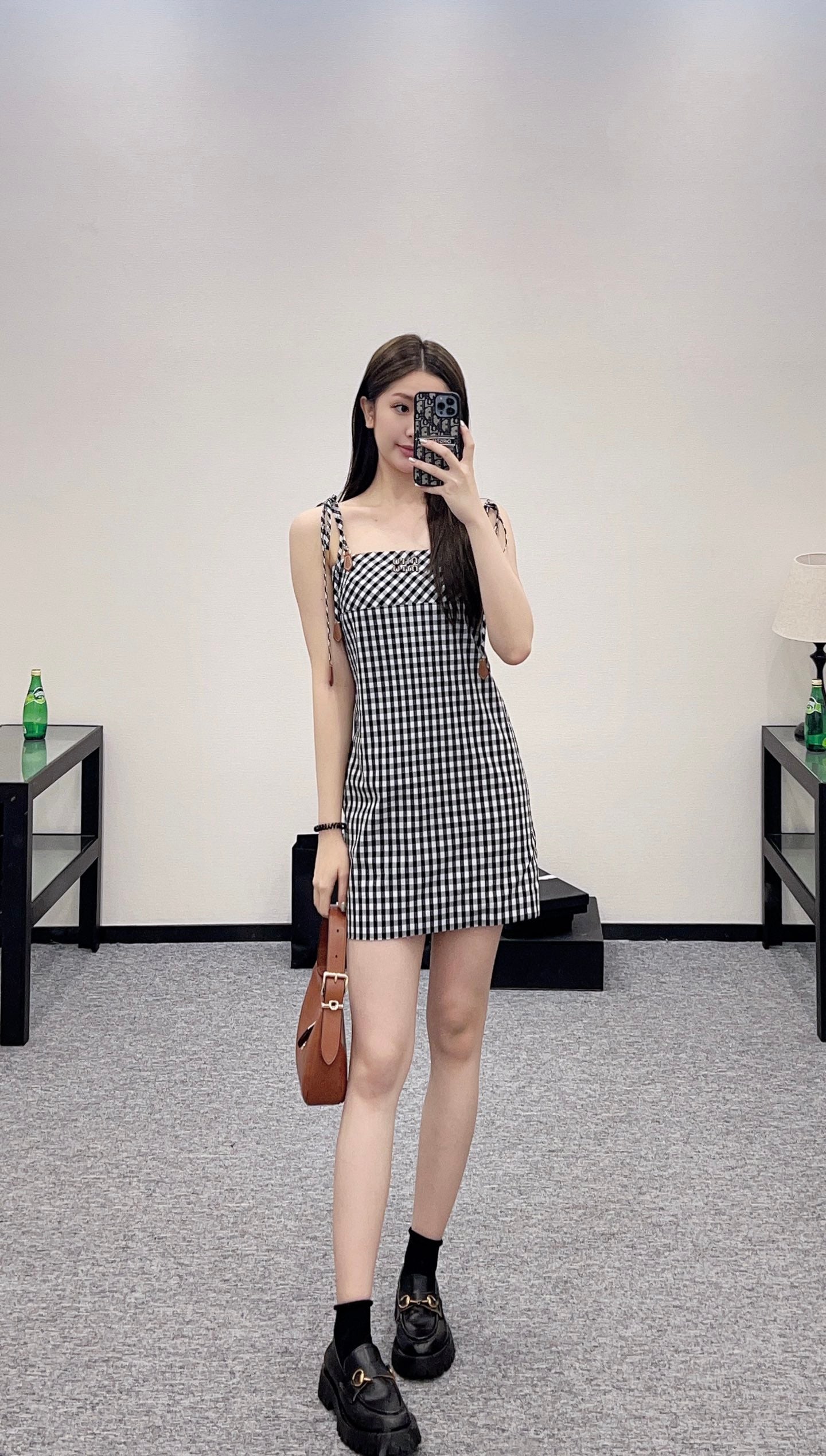 Mi*mu*♥2025 new products Plaid dress
