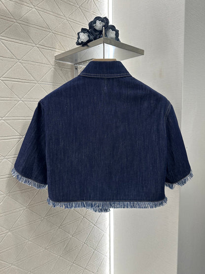 Z*♥2025 new product Denim shirt set