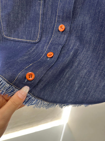 Z*♥2025 new product Denim shirt set