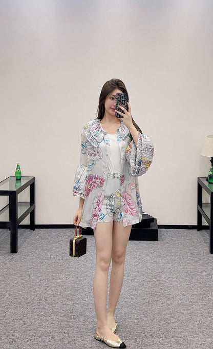 C*♥2025 new product Silk sequin shirt dress