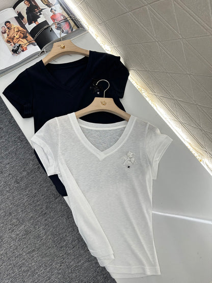 C*♥2025 new product Embroidered short sleeves