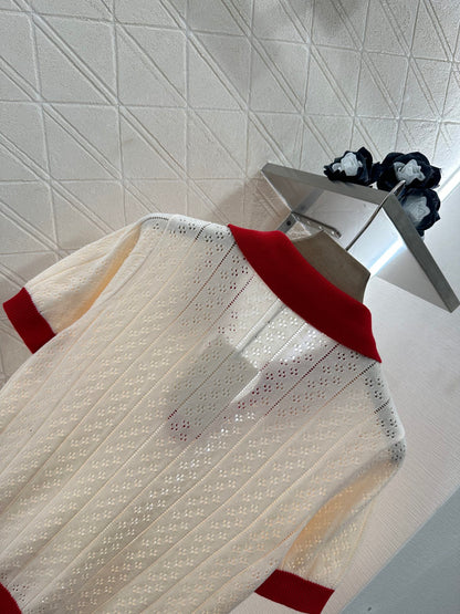 V*♥New Arrival Cherry knitted short sleeves