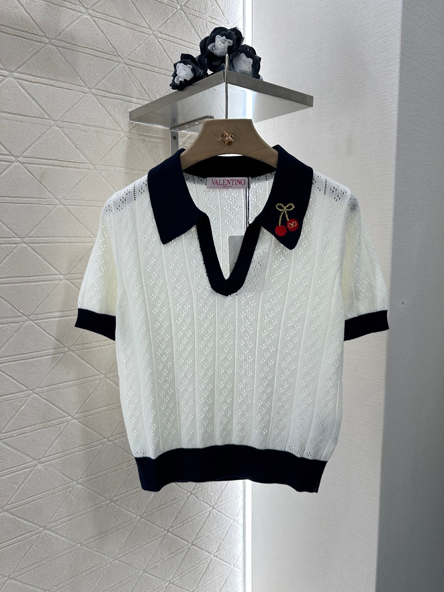 V*♥New Arrival Cherry knitted short sleeves