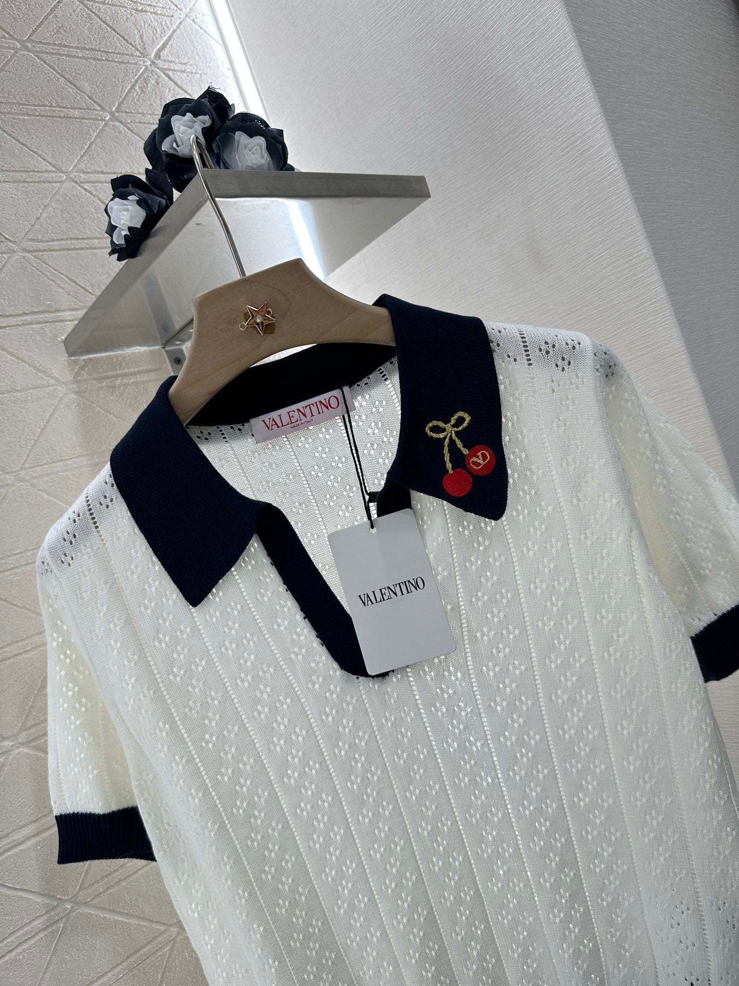 V*♥New Arrival Cherry knitted short sleeves