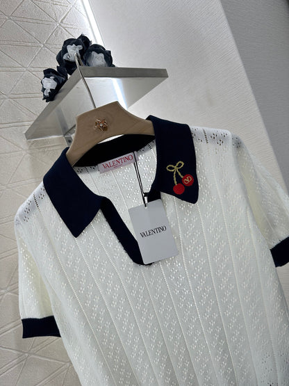V*♥New Arrival Cherry knitted short sleeves