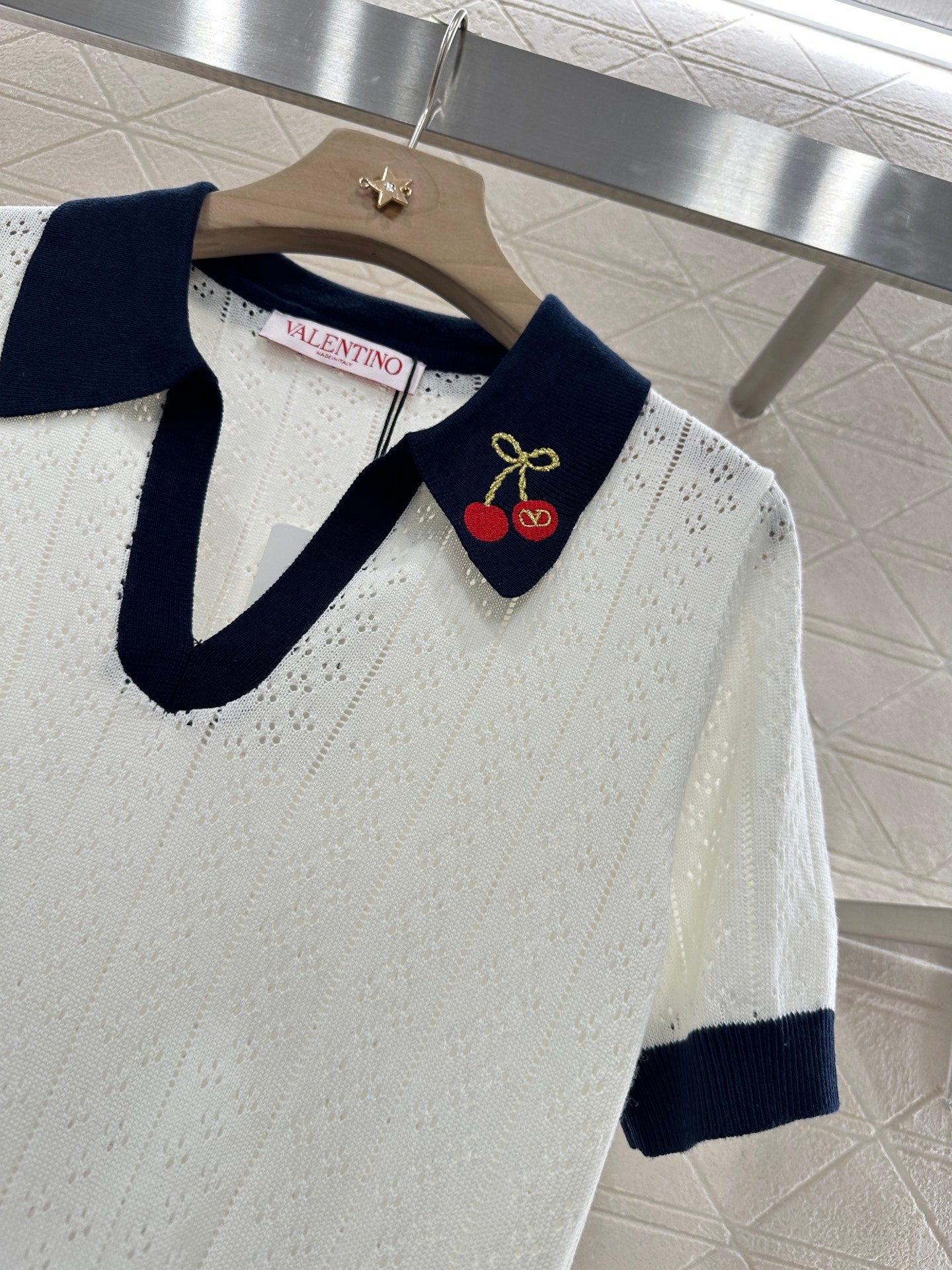 V*♥New Arrival Cherry knitted short sleeves