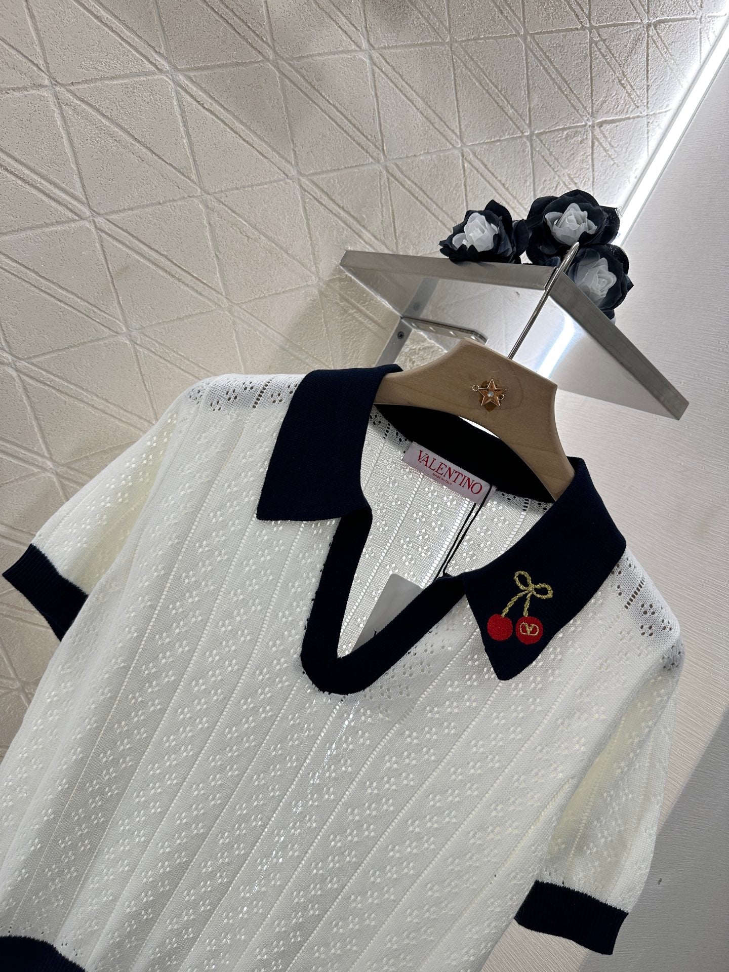 V*♥New Arrival Cherry knitted short sleeves