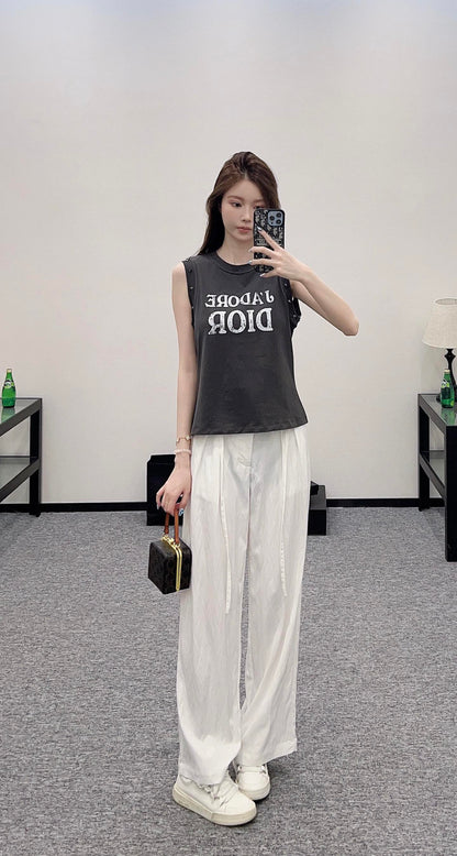 D*♥2025 new product Riveted cotton vest