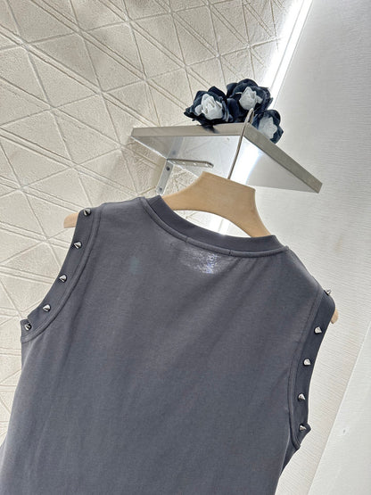 D*♥2025 new product Riveted cotton vest