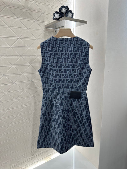 F*♥2025 new product Zipper vest dress
