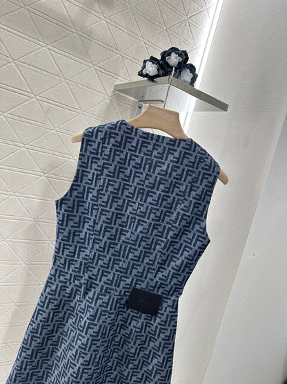 F*♥2025 new product Zipper vest dress