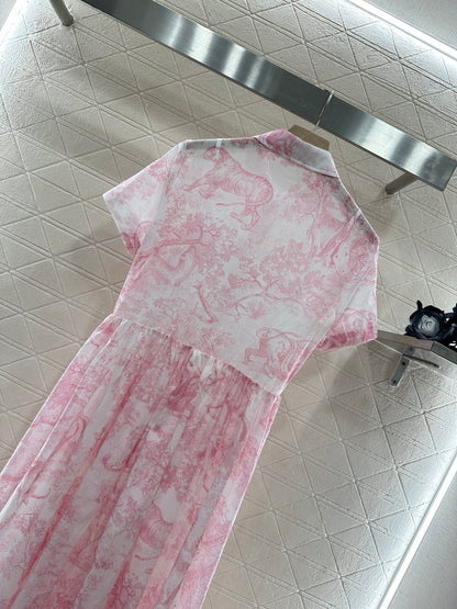 D*♥2025 new product Short-sleeved dress two-piece set