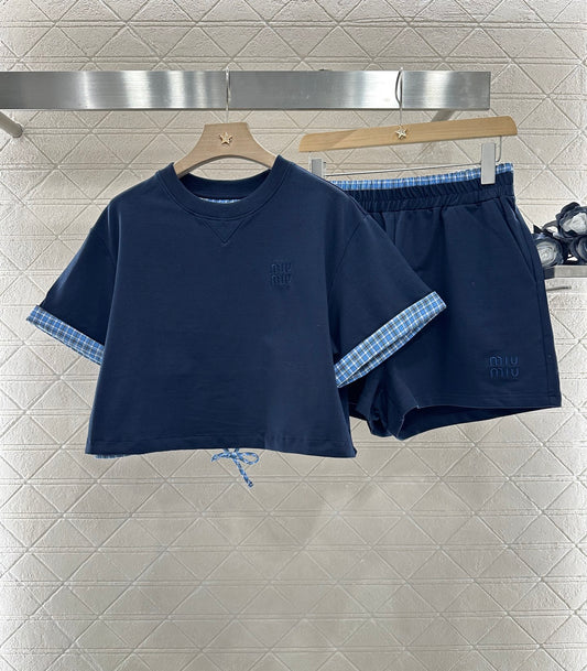 Mi*mi*♥2025 new products Short-sleeved shorts suit