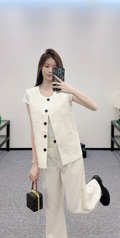 Loro*♥2025 new products Vest and trousers set