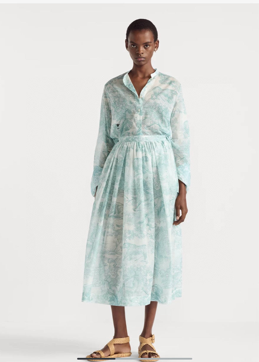D*♥2025 new product Printed shirt and skirt set
