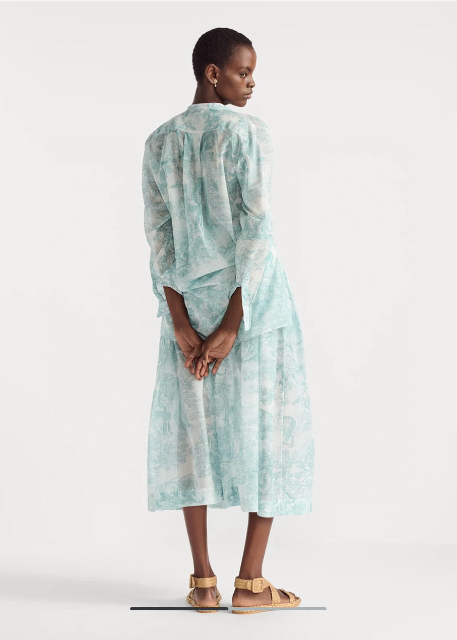 D*♥2025 new product Printed shirt and skirt set