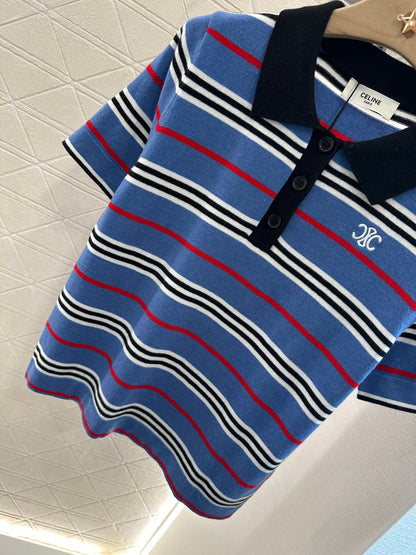 C*♥2025 new product Striped short sleeves