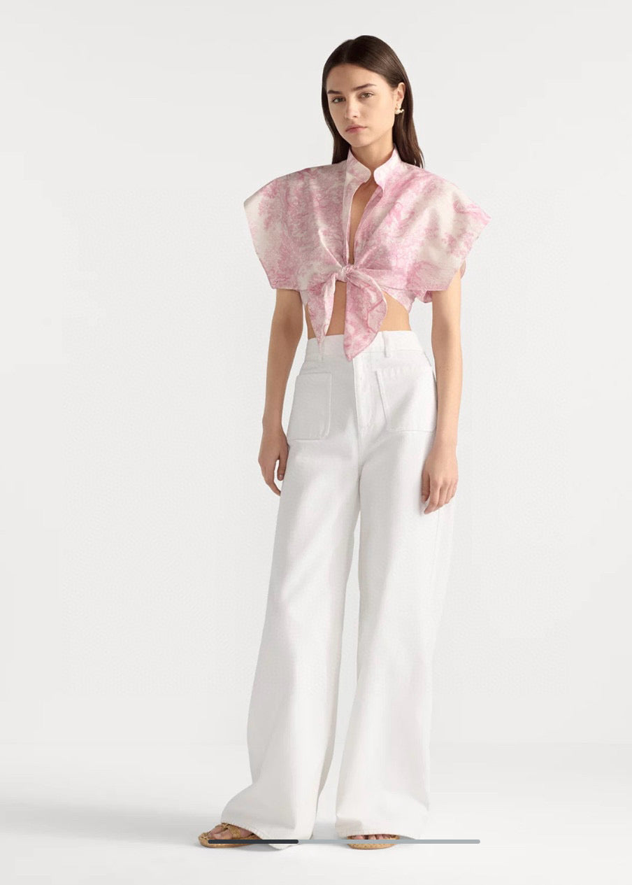 D*♥2025 new product Printed lace-up shirt