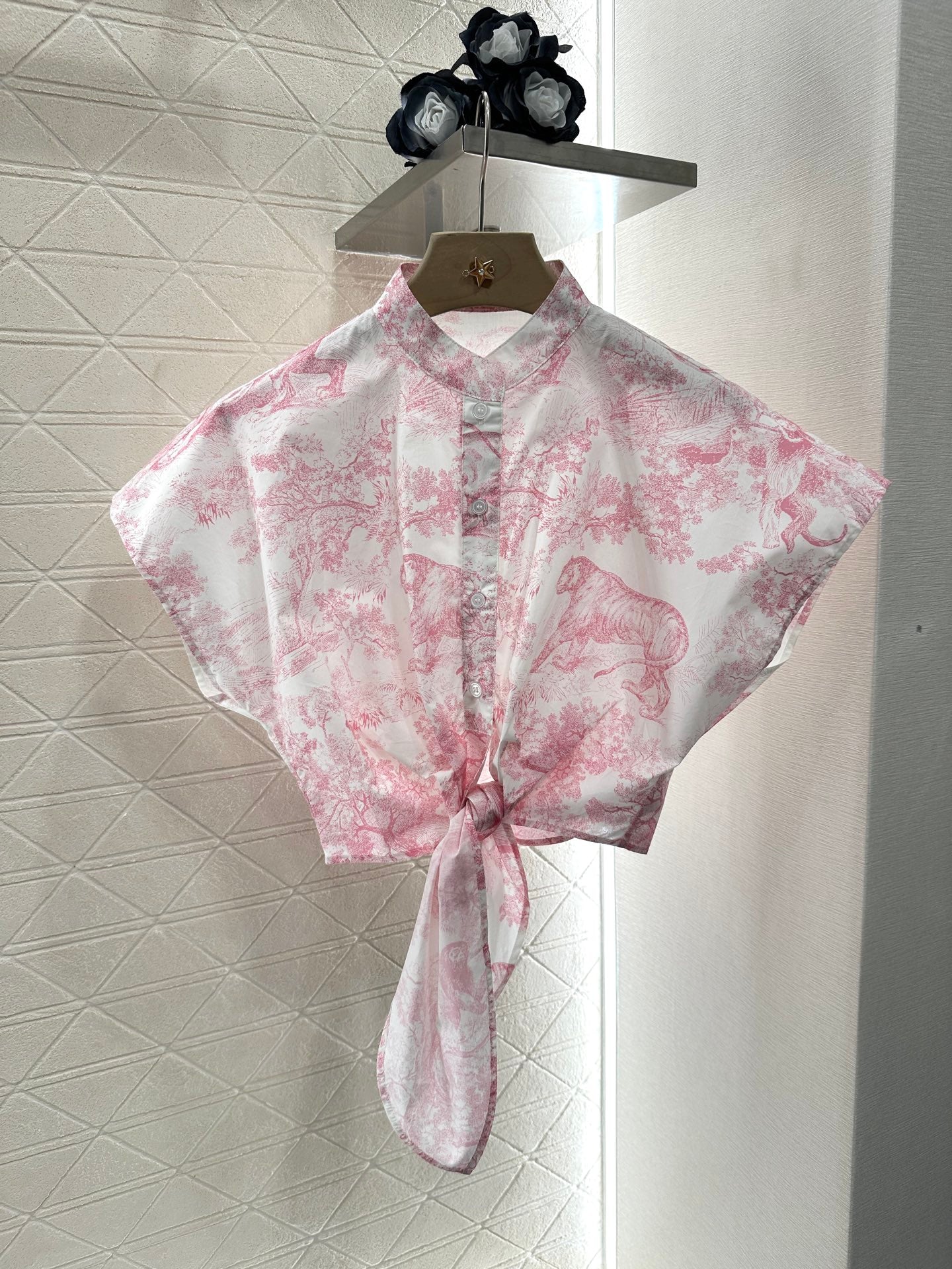 D*♥2025 new product Printed lace-up shirt
