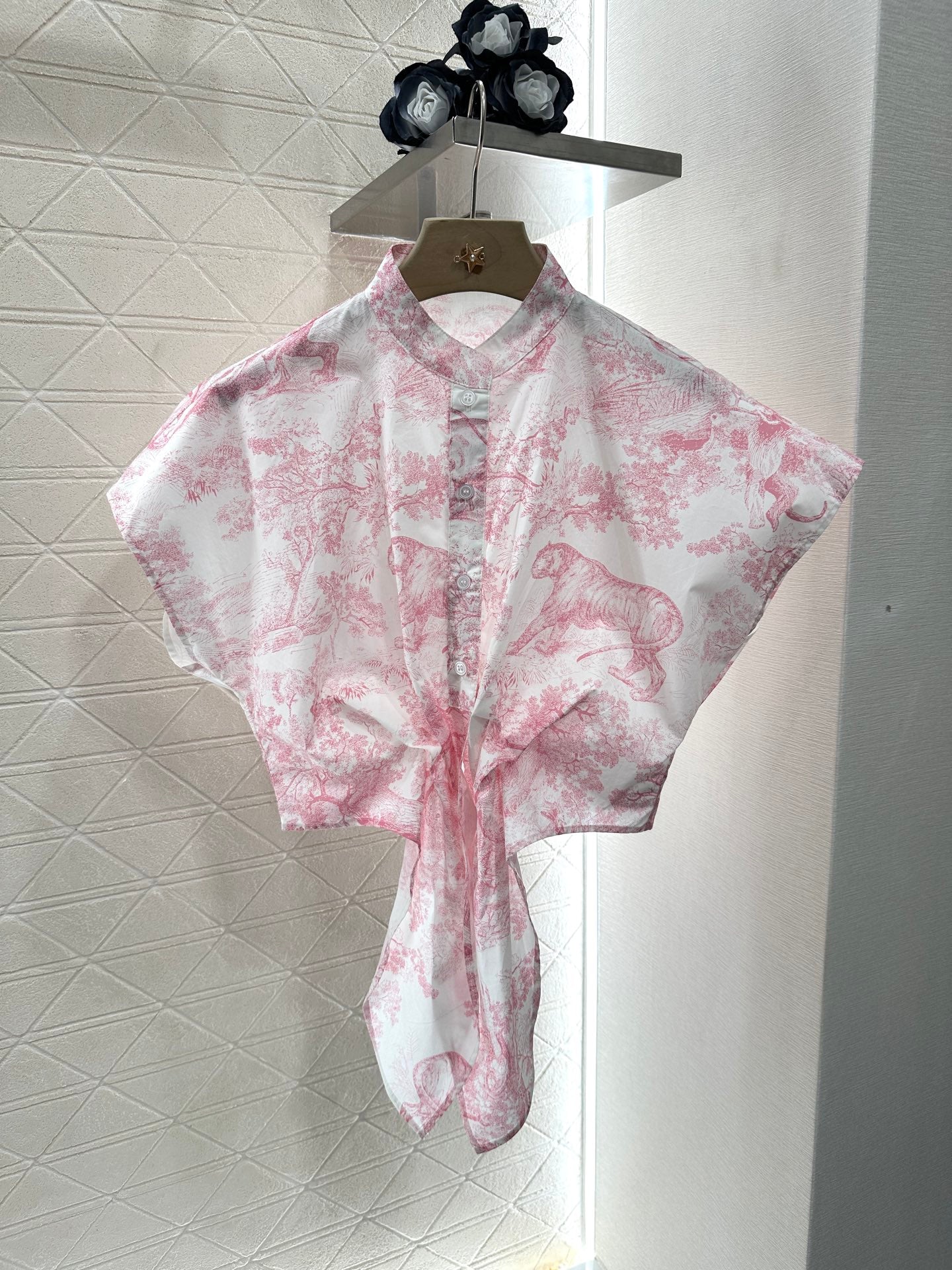 D*♥2025 new product Printed lace-up shirt