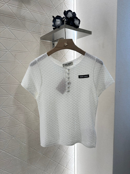 Mi*mi*♥2025 new products Knitted short sleeves