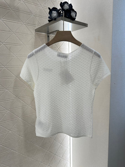 Mi*mi*♥2025 new products Knitted short sleeves