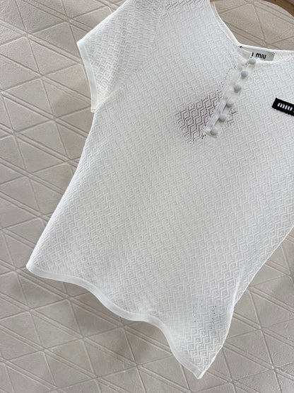 Mi*mi*♥2025 new products Knitted short sleeves