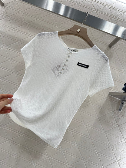 Mi*mi*♥2025 new products Knitted short sleeves