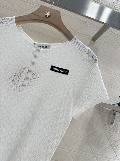Mi*mi*♥2025 new products Knitted short sleeves