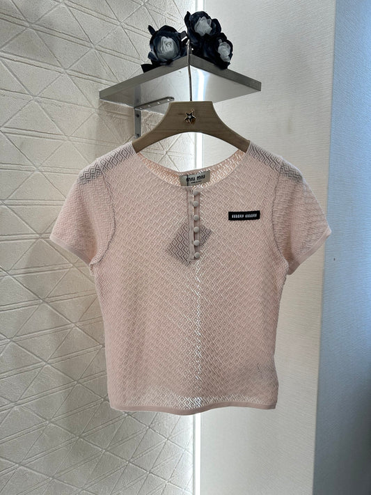 Mi*mi*♥2025 new products Knitted short sleeves