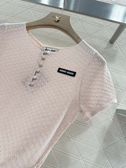 Mi*mi*♥2025 new products Knitted short sleeves
