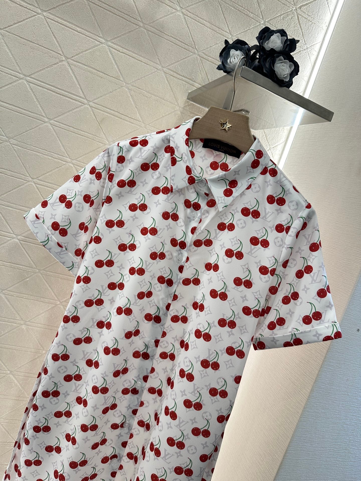 Louis *♥2025 new products Cherry belt dress