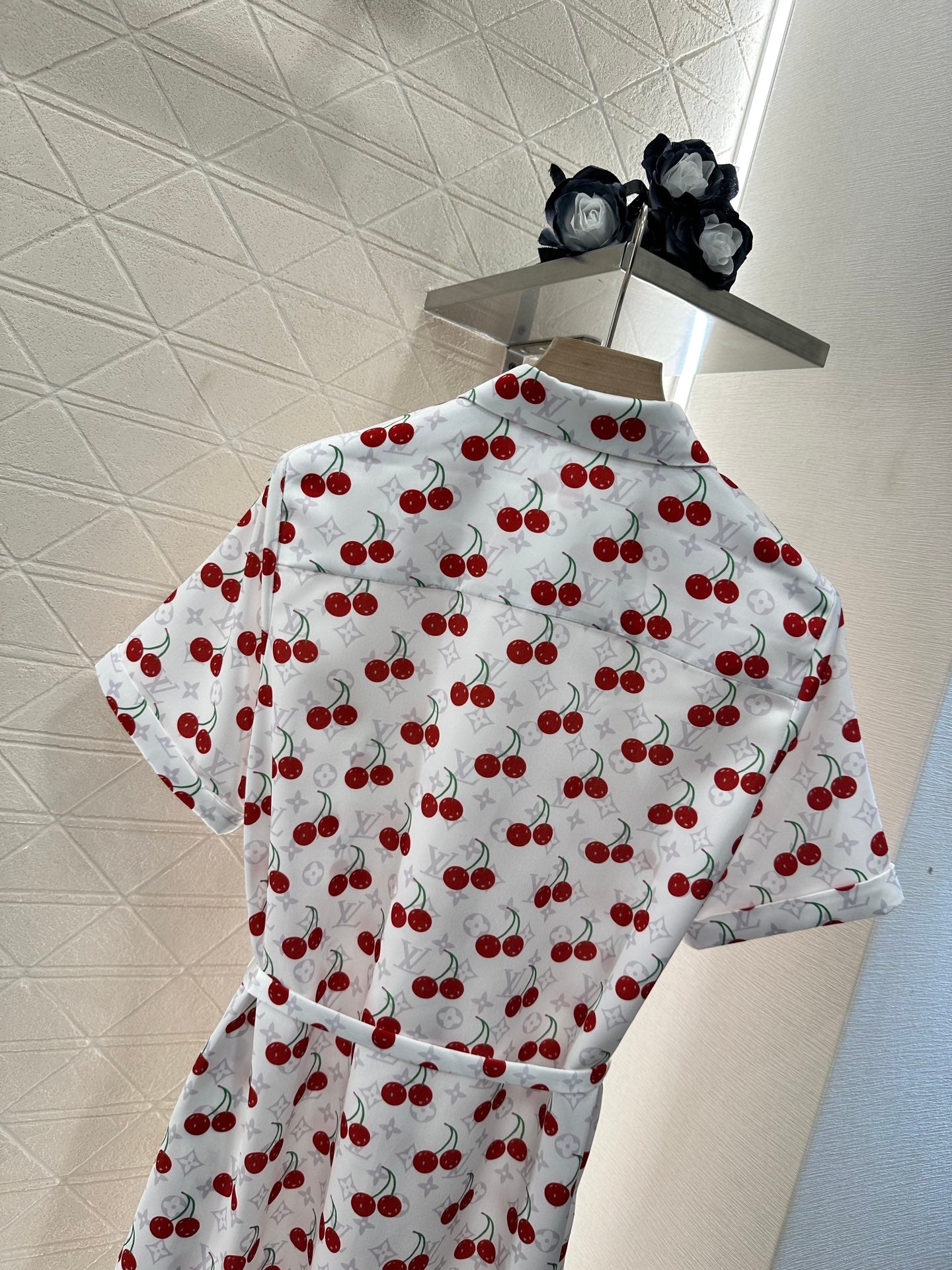 Louis *♥2025 new products Cherry belt dress