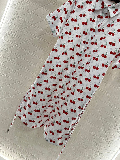 Louis *♥2025 new products Cherry belt dress