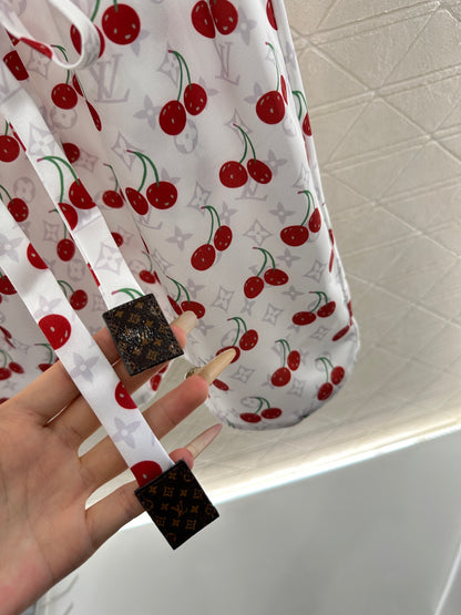 Louis *♥2025 new products Cherry belt dress