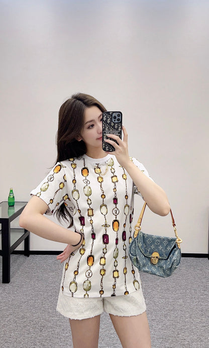 Louis *♥2025 new product Round neck printed chain